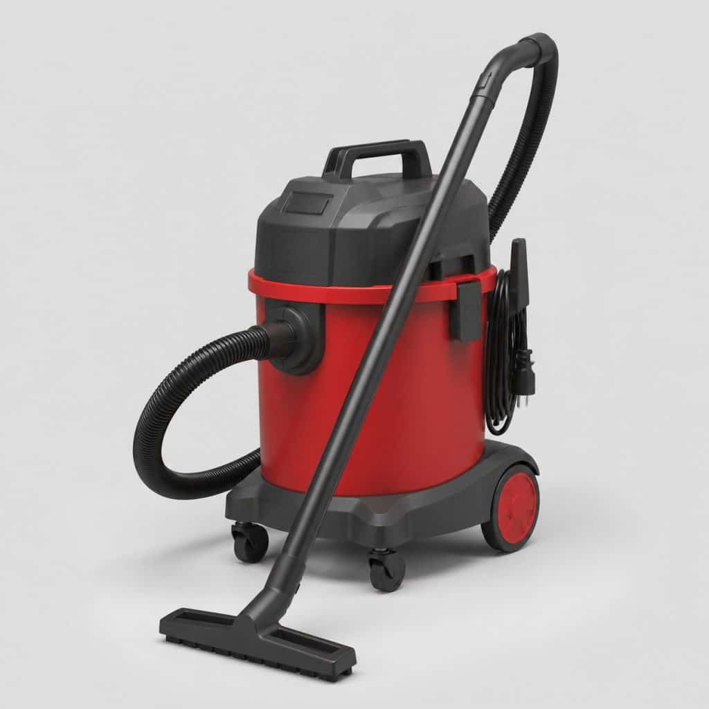 Aspirateur eau et poussière filaire rouge et graphite à cuve 25 L et 210 mbar