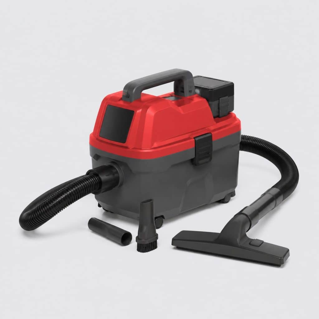 Aspirateur eau et poussière sans fil rouge et graphite avec batterie amovible