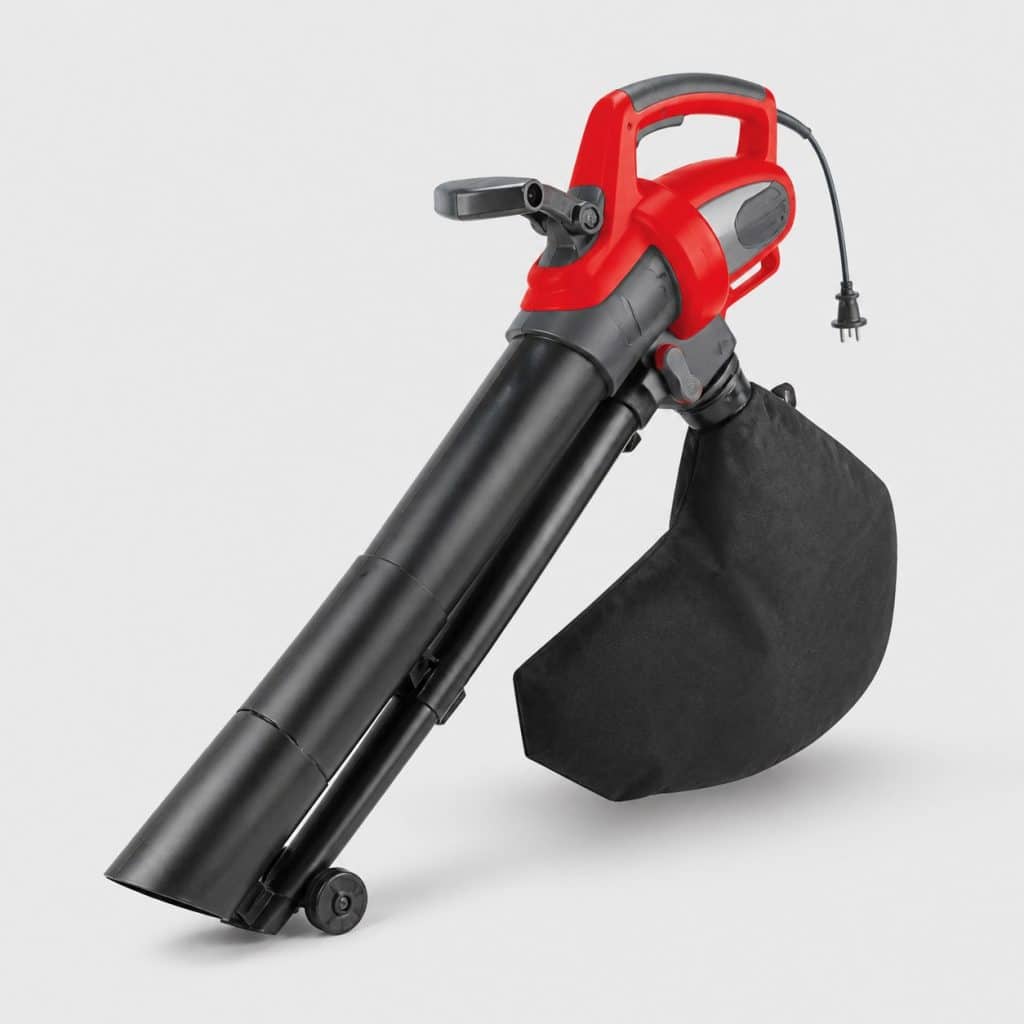 Aspirateur souffleur électrique filaire rouge et graphite avec cordon