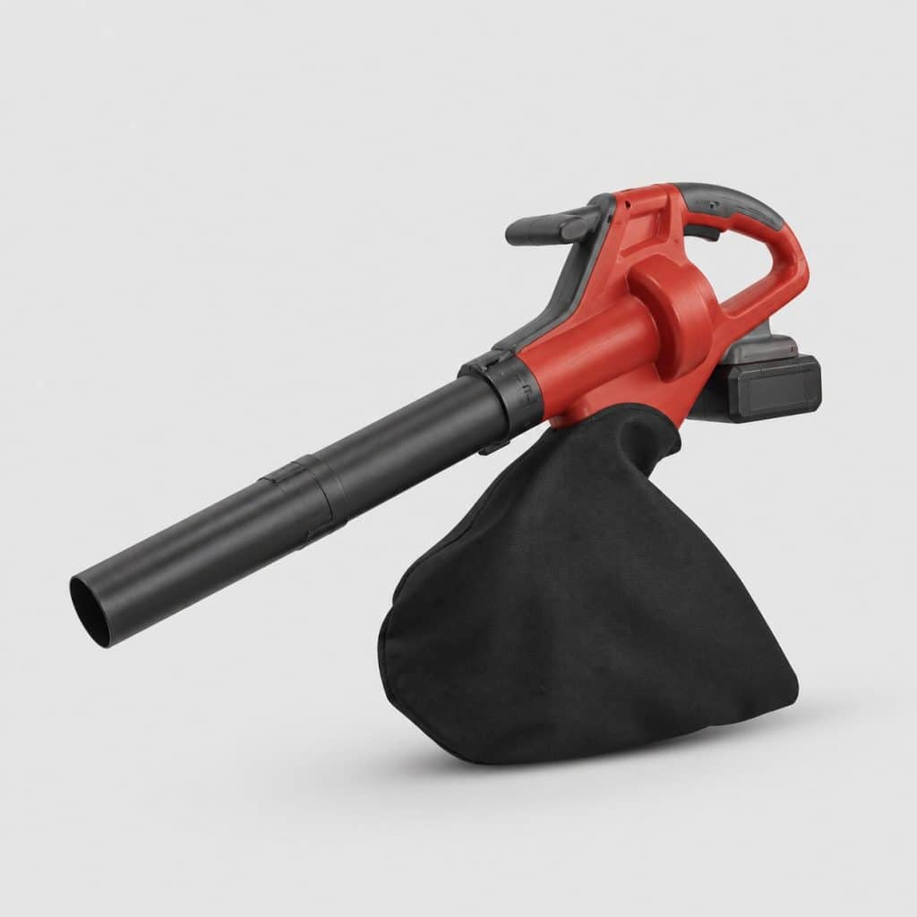 Aspirateur souffleur sans fil léger rouge et graphite avec batterie