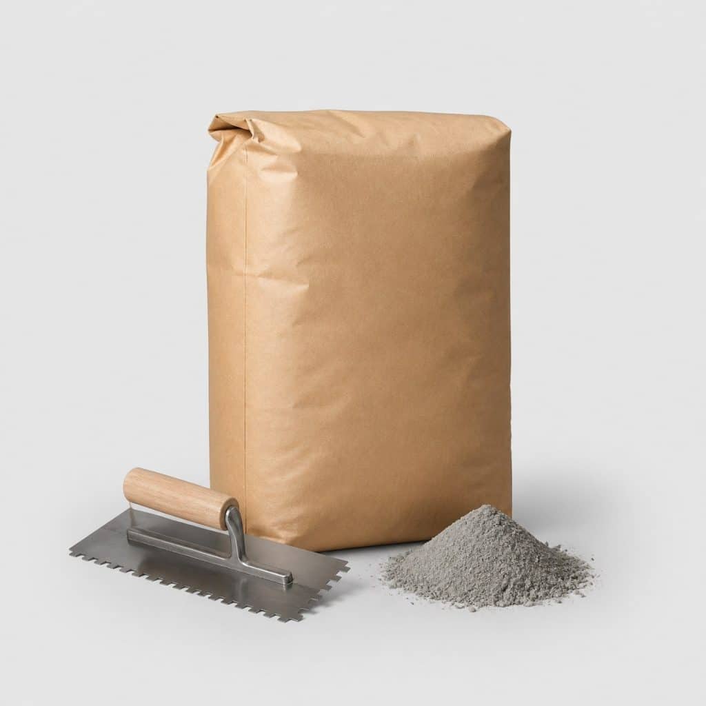 Sac de mortier-colle à carrelage économique en poudre grise de 5 kg