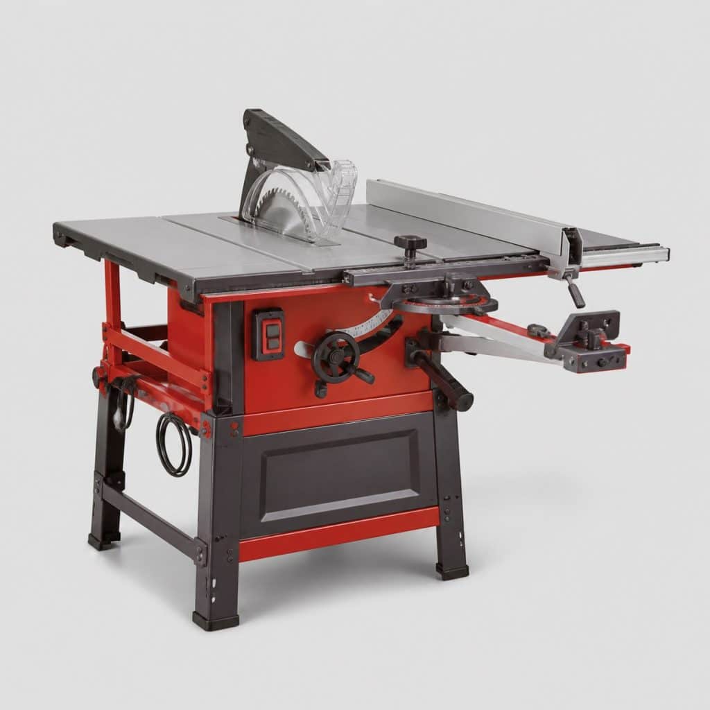 Scie sur table combinée table et onglet rouge et graphite