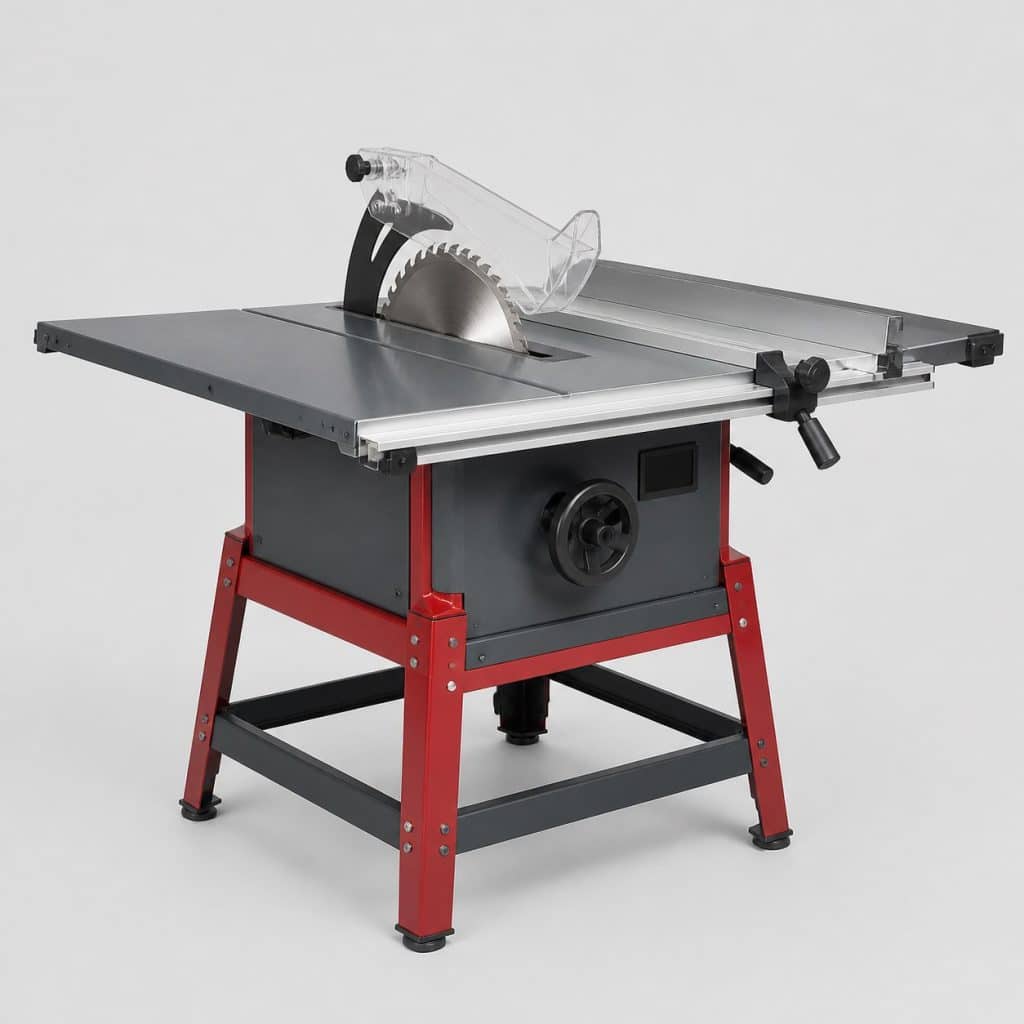 Scie sur table polyvalente rouge et graphite avec lame Ø 315 mm