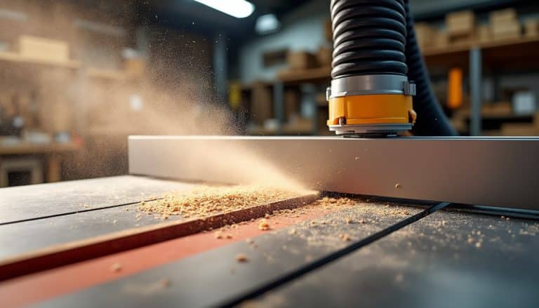 découvrez comment optimiser l'aspiration sous une scie sur table pour gérer efficacement la sciure, améliorer la visibilité et réduire les poussières fines pour un environnement de travail plus sûr.